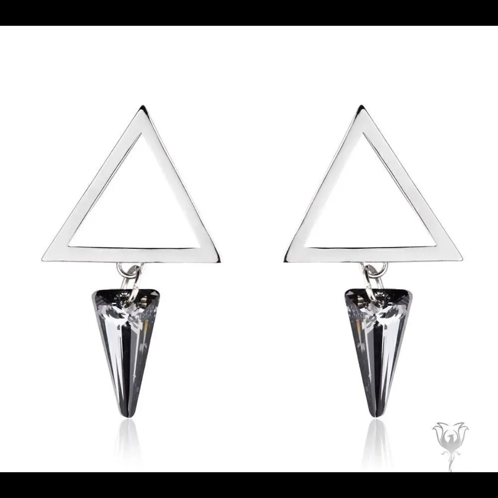 Swarovski Crystal Silver Night Earrings colors
